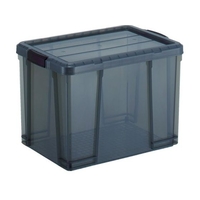 トラスコ中山 クリアライトボックス 47L 黒半透明 FC449GT-7992432