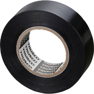 トラスコ 脱鉛タイプビニールテープ １９ｍｍＸ１０ｍ 黒  １巻入り 粘着力：1.47N/10mm GJ2110BK1P-イメージ1