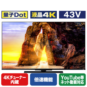 TOSHIBA/REGZA 43V型4Kチューナー内蔵4K対応液晶テレビ Z670Lシリーズ 43Z670L-イメージ1