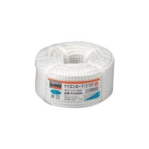 トラスコ中山 TRUSCO　ナイロンロープ　3つ打　線径6mmX長さ30m R-630N-イメージ1