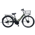 PELTECH 27.5型 V型電動アシスト自転車外装6段 復刻モデル マットカーキ TDA-728L-MKH-8AH