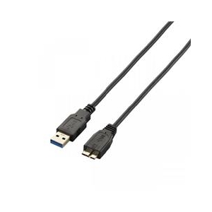 エレコム 極細USB3．0ケーブル(A-microB) 2．0m ブラック USB3-AMBX20BK-イメージ1