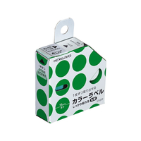 コクヨ カラーラベル しっかり貼れる・丸型 φ15mm 緑 550片 F015291-ﾀ-R70-42G