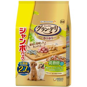 ユニ・チャーム グラン・デリ カリカリ仕立て 成犬用 低脂肪味わいビーフ入りセレクト -脂肪分約25%カット 2.7kg FCF552N-イメージ2