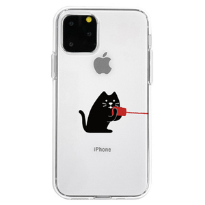 Dparks iPhone 11 Pro用ソフトクリアケース 話すネコ DS17245I58R-イメージ1