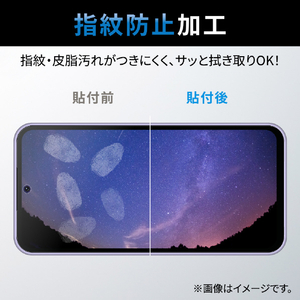 エレコム Galaxy A54 5G用ガラスフィルム 高透明 ブルーライトカット PM-G233FLGGBL-イメージ5