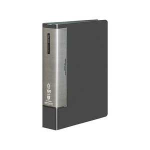 コクヨ クリヤーブック ウェーブカットA4縦100P 濃灰 4冊 FC03475-ﾗ-T590DM-イメージ1