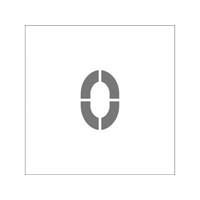 アイマーク ステンシル マグネット 0 文字サイズ50×40mm FC217HZ-8364169