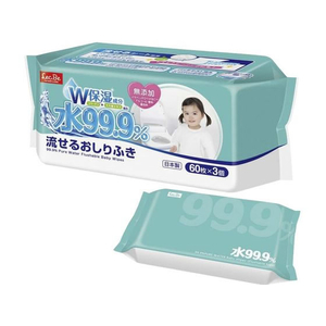 レック 99.9流せるおしりふき 60枚×3個 ウェットシート FCG483N-25-3249-00-イメージ1