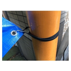 ユタカメイク ゴム チューブバンドフック付 約10mm×30cm 4本 4本ブラック10300 FC025GB-3677869-イメージ4