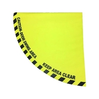 セーフラン安全用品 セーフラン/ドア路面標識ステッカー 半径900mm4分の1円扇形 黄 FC990HL-2068923