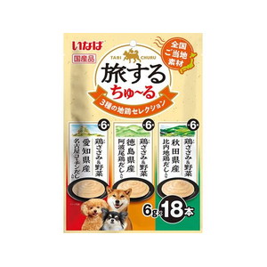 いなば 旅するちゅーる 3種の地鶏セレクション 6g×18P FCE078K-イメージ1