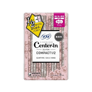 ユニ・チャーム センターイン コンパクト1／2 無香料 特に多い昼羽付8枚 F930753-イメージ1