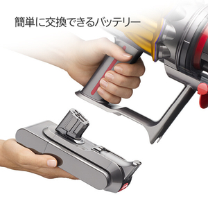 ダイソン サイクロン式コードレススティッククリーナー Dyson V12 Detect Slim Absolute イエロー/アイアン/ニッケル SV46ABL-イメージ13