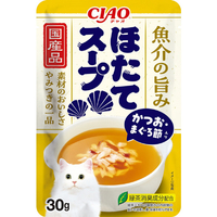 イナバショクヒン CIAO スープ ほたてスープ かつお・まぐろ節入り 30g CIAOｽ-ﾌﾟﾎﾃﾃｽ-ﾌﾟｶﾂｵﾏｸﾞﾛ30G