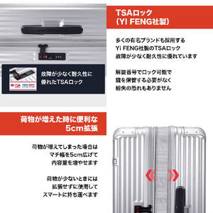 SWISS MILITARY スーツケース 71cm (83L) SOGLIO(ソーリオ) バニラホワイト SM-I226WHITE-イメージ4