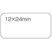 スマートバリュー 白無地ラベル 強粘着 12×24(360片) FC28133-B554J