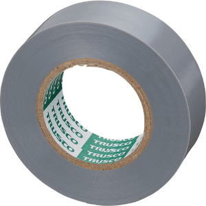 トラスコ 脱鉛タイプビニールテープ １９ｍｍＸ１０ｍ 灰  １巻入り 粘着力：1.47N/10mm GJ2110GY1P-イメージ1