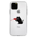Dparks iPhone 11 Pro用ソフトクリアケース 聞くネコ DS17246I58R
