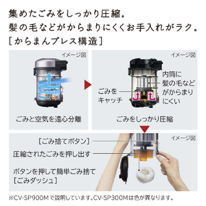 日立 サイクロン式パワーブラシ パワかるサイクロン ライトゴールド CV-SP300M N-イメージ9