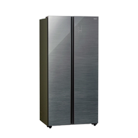 AQUA AQR-SBS48R(DS) 475L 2ドア冷蔵庫 パノラマオープン ダーク
