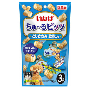 いなばペットフード ちゅーるビッツ とりささみ軟骨入り 12g×3 ﾁﾕ-ﾙﾋﾞﾂﾂﾄﾘｻｻﾐﾅﾝｺﾂ12GX3-イメージ1
