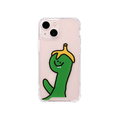 168cm iPhone 13 mini用ハイブリッドクリアケース Green Olly with バナナ 168247I13MN
