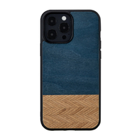 Man & Wood iPhone 13 Pro Max用天然木ケース Denim I21247I13PM