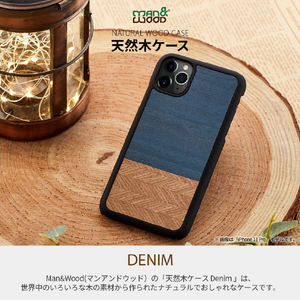 Man & Wood iPhone 13 Pro Max用天然木ケース Denim I21247I13PM-イメージ2