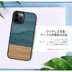 Man & Wood iPhone 13 Pro Max用天然木ケース Denim I21247I13PM-イメージ7