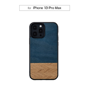 Man & Wood iPhone 13 Pro Max用天然木ケース Denim I21247I13PM-イメージ8