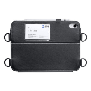 サンワサプライ iPad 10．9インチ(第10世代)用スタンド機能付きショルダーベルトケース ブラック PDA-IPAD1912BK-イメージ8