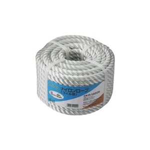 トラスコ中山 TRUSCO　ナイロンロープ　3つ打　線径12mmX長さ20m R-1220N-イメージ1