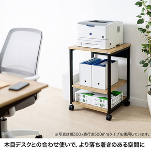 サンワサプライ 木目調プリンタスタンド(W600) 薄い木目 LPS-117LM-イメージ7