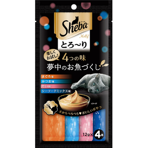 マースジャパンリミテッド シーバ とろ～り メルティ 4つの味 夢中のお魚づくし(12g×4P) ｼ-ﾊﾞﾄﾛ-ﾘｵｻｶﾅﾂﾞｸｼ12GX4-イメージ1