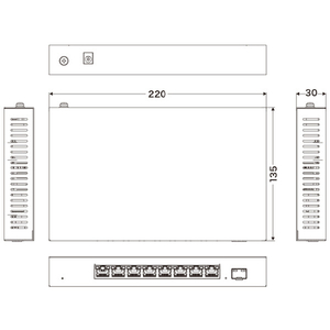 I・Oデータ 10G対応SFP+搭載2．5Gアンマネージスイッチングハブ 8ポート BSH-QG08-イメージ2