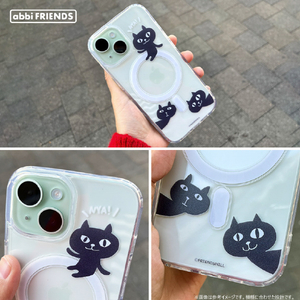 abbi FRIENDS Phone 16用ネコマンジュウMagSafe対応クリアケース 渡り ABF27248I16-イメージ13