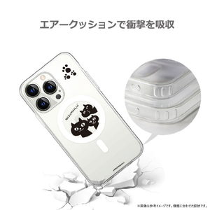 abbi FRIENDS Phone 16用ネコマンジュウMagSafe対応クリアケース 渡り ABF27248I16-イメージ8