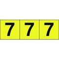 トラスコ中山 TRUSCO 数字ステッカー 30×30 「7」 黄色／黒文字 3枚入 3枚粘着シール3030黄色 FC267FZ-2068577