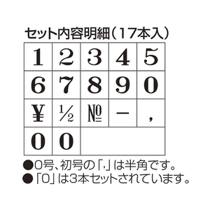 シヤチハタ 柄付ゴム印連結式 数字5号 ゴシック体 F884350-GRN-5G-イメージ2