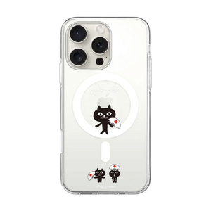 abbi FRIENDS iPhone 16 Pro用ネコマンジュウMagSafe対応クリアケース 渡り ABF27249I16PR-イメージ1