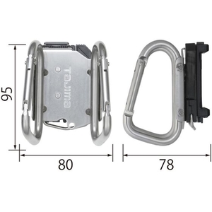 ＴＪＭデザイン 着脱式工具ホルダーステン カラビナダブル 小 銀807895 FC437CF-1481065-イメージ3