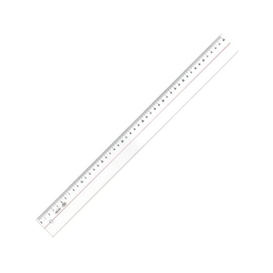 共栄プラスチック メタクリル直線定規 45cmA-2545 FC980WK-4607012-イメージ1