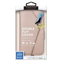 PGA iPhone 16 Pro用ダブルフリップカバー ピンク PG-24BFP15PK
