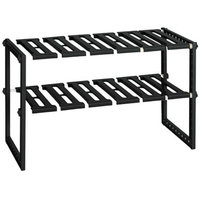 伸晃 シンク下 収納 ラック 伸縮 ブラック FCE127T-VR-BK