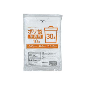Forestway ゴミ袋薄手 半透明 30L 10枚 FC886NS-FRW200669-イメージ1