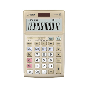 カシオ 本格実務電卓 ジャスト型 ゴールド JS-20DD-GD-N-イメージ1