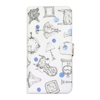 Happymori iPhone 8 Plus/7 Plus用ケース French Cafe Diary ブルー HM8250I7P