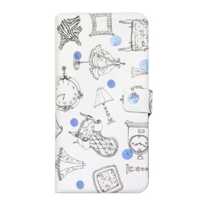 Happymori iPhone 8 Plus/7 Plus用ケース French Cafe Diary ブルー HM8250I7P-イメージ1