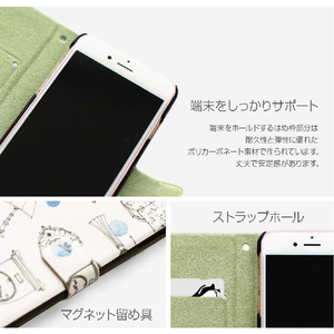 Happymori iPhone 8 Plus/7 Plus用ケース French Cafe Diary ブルー HM8250I7P-イメージ3